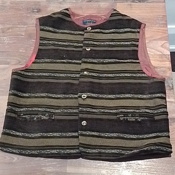 Men's Brown Vintage Vest - Picture 1 of 5